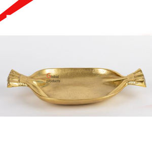 Plateau de service en métal design en forme de citrouille fini argent au look incroyable pour hôtel et restaurant - Product Image 5