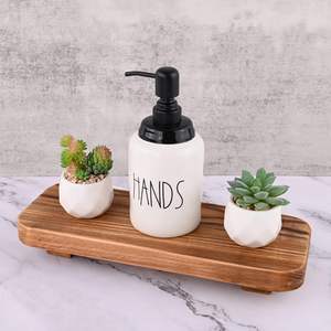 Elevador de madera de granja, soporte de Pedestal decorativo de pulgadas de madera, bandeja, pantallas, decoraciones para decoración rústica del hogar y la cocina (marrón) - Product Image 2