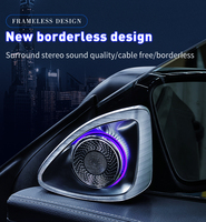 Kit d'éclairage d'ambiance C238 en gros pour Mercedes-Benz E-Coupé 2016-2022, avec cache-haut-parleur de porte rotatif 4D pour grille d'aération