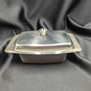 Plat à beurre en acier inoxydable écologique avec emballage en carton pour la décoration de table à la maison et à l'hôtel, design minimaliste moderne - Product Image 4