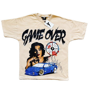 Design personnalisé T-shirt oversize Boxy Fit Heavyweight 100% Cotton Graphic DTG Printing T-shirt pour hommes et femmes - Product Image 1