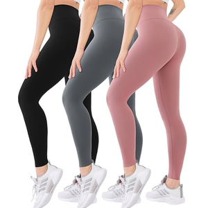 3 Pack High Waisted <b>Leggings</b> for Women <b>with</b> <b>Pockets</b>, Soft Tummy Control Yoga Pants for Running and Daily Wear - Product Image 1