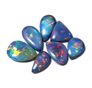 โอปอลเอธิโอเปีย7ชิ้นพลอยโอปอลแบบสองชั้นพลอยโอปอลเอธิโอเปียธรรมชาติอัญมณีหลวม - Product Image 3