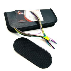 คีมต่อผมสเตนเลสคีมต่อผมลูกปัดนาโนและไมโครนาโนสามรูไทเทเนียมหลายสีรุ้งออกแบบโลโก้ได้ตามต้องการ - Product Image 1