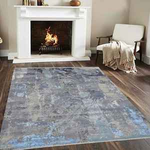 Luxueux moderne grande taille noué à la main laine bambou soie noeud tapis brodé turc Design animal de compagnie abstrait pour la décoration de bureau à domicile - Product Image 2