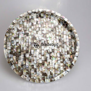 Tradebyd Bandeja de nácar hecha a mano Bandeja decorativa Premium para entusiastas de la decoración del hogar - Product Image 4