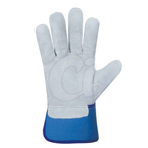 High Quality New Style Leather Double Palm Safety <b>Gloves</b> Outdoor Use Heat Resistant Anti-Slip Durable - Product Image 5