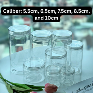 เหยือกพลาสติกปากกว้างพร้อมฝา55มม. 65มม. 75มม. 85มม. 100มม. ปลอดภัยเกรดอาหาร - Product Image 2