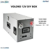 VOLOND 12V LiFePO4 Batteriebox-Set 4S DIY Stahl 280K 280Ah 300Ah Solarspeichersystem 7KWh