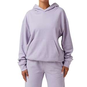 Conjunto de chándal de algodón 100% para mujer más vendido, chándal de invierno informal con parte superior larga y patrón sólido - Product Image 2