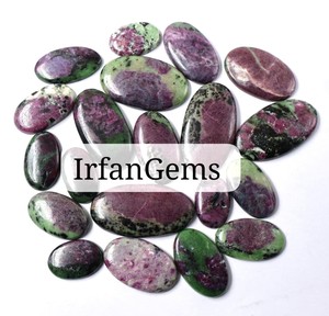 ทับทิมใน zoisite อัญมณีจำนวนมากทับทิมใน zoisite cabochons สำหรับการทำเครื่องประดับขายส่งสำหรับจี้สร้อยคอทับทิม zoisite - Product Image 3