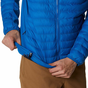 Chaqueta Acolchada Impermeable y Cortavientos con Capucha Personalizada, Color Azul Cielo, para Hombre, Talla Grande, Invierno, Moda Londinense, Estilo Urbano, Bordada - Product Image 3