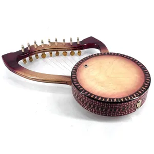 Lyre électrique Simsimiyya égyptienne artisanale à 9 cordes - Instrument à cordes folklorique professionnel en bois massif avec cordes métalliques - Product Image 2