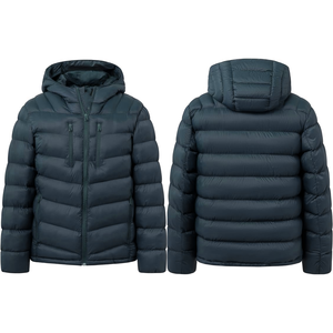 Veste matelassée élégante à logo personnalisé pour hommes Veste d'extérieur à manches longues couleur personnalisée techniques tissées légères à utiliser - Product Image 1