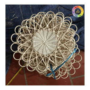 Mantel de ratán Artículo de decoración de comedor Regalo especial Utensilios de cocina Mantel de ratán Forma redonda Producto de artesanía vietnamita - Product Image 3