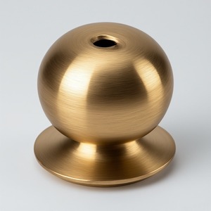 Bouton décoratif fait main en laiton de support de bâton d'encens avec la texture antique et la conception florale pour la décoration à la maison - Product Image 2