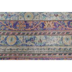 Alfombra Turca Vintage de 2.4x3.2 pies, Alfombra Pequeña, Alfombra de Lana Azul - Product Image 5