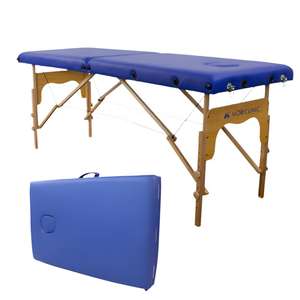 Mobiclinic BASIC 180x60 cm azul plegable de madera portátil camilla de masaje Spa Mesa cama para uso en la sala de estar - Product Image 6