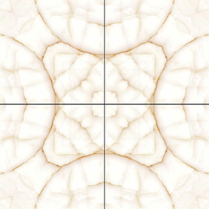 Azulejos de Cerámica Modernos Antideslizantes Novac Ceramic India de 600x600 mm con Diseño Bookmatch, Modelo 4004 para Pisos Interiores - Product Image 4