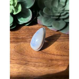 Reda Galvan Men's <b>Couple</b> <b>Ring</b> Moon Stone Sterling Silver Geometric Pattern Vermeil Platinum Setting Size 7.75 Everyday Wear - Product Image 4