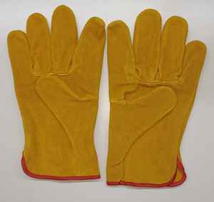 Guantes de conductor de tamaño XL Guantes de seguridad para construcción resistentes de cuero dividido de vaca Anti-Corte Anti-impacto Antideslizante Precio barato - Product Image 2