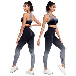Custom Breathable Plus Size Two-Piece Yoga Set for Women Eco-Friendly Spandex/Nylon Fitness Clothing - Product Image 1