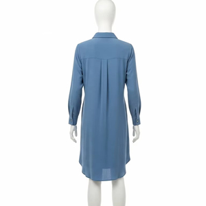 Vestido Casual de Manga Larga Antiarrugas, Tela Suave y Ligera, Material de Cuidado, Ropa de Mujer, Atuendo Diario, Moda, Venta al por Mayor - Product Image 4