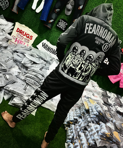 Survêtements sportifs d'hiver personnalisés pour hommes, grande taille, en polaire unie 300g, à capuche, taille élastique, coupe-vent, respirants, avec broderie réfléchissante - Product Image 3