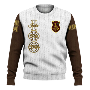 Iota Phi Theta 1963 suéter de punto acrílico Chenille letra griega pulóver fraternidad ropa invierno ropa griega - Product Image 2