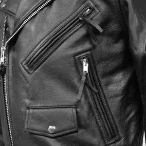 Blouson de moto homme en cuir véritable imperméable, nouvelle collection, tendance, respirant et écologique, style urbain, vente chaude - Product Image 3