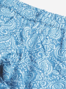 Femmes bleu blanc motifs ethniques imprimer 100% coton doux nuit costume Sexy été vêtements de nuit PJ ensemble grande taille 100% pur coton - Product Image 3