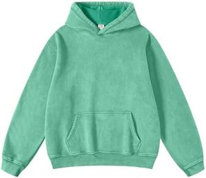 เสื้อฮู้ดดี้ผู้ชายไซส์ใหญ่ สีพื้น ผ้าฝ้ายเฟรนช์เทอร์รี่ สวมใส่สบายๆ สำหรับฤดูใบไม้ร่วง - Product Image 1