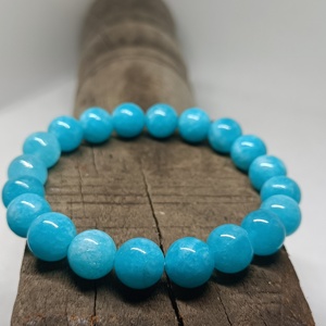Pulsera de piedras preciosas hecha a mano de Chakra Unisex, cuentas de Jade azul y energía elástica de cristal estirable para regalo - Product Image 3