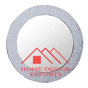 กระจกกรอบติดผนังสีกระเบื้องโมเสคเทอร์ควอยซ์สำหรับห้องนั่งเล่นกระจกตกแต่งผนังรูปดวงอาทิตย์สำหรับตกแต่งบ้านเทศกาลคริสต์มาส - Product Image 2