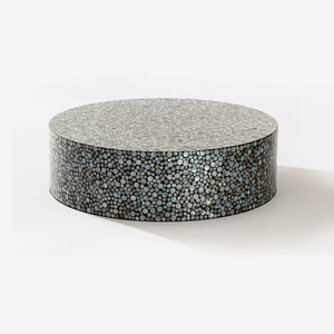 Nuevo diseño, venta al por mayor, mesa de centro redonda con incrustaciones de nácar, muebles para el hogar, estilo de lujo, hechos a mano en Vietnam - Product Image 2