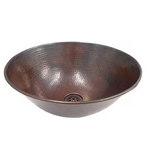 High Selling Copper Wash Basin with Handles Elegant Handcrafted Sink Bowl for Luxury Hotels Resorts Villas & Bathroom Decorative - Product Image 5