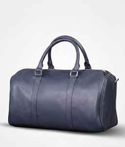 Navy Blue Leather Luxury Duffle <b>Bag</b> Men <b>Weekender</b> Travel Gym Overnight <b>Luggage</b> Carry Water Resistant Polyester Sports Tote - Product Image 2