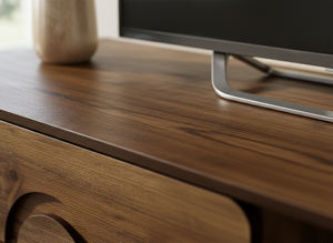 Contemporary Pacific Oak TV <b>Stand</b> Unit Trendy High-End Ryan 180 TV Cabinet for Apartment Villa Living Room Knock-Down Furniture - Product Image 4