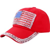 Casquette de baseball patriotique drapeau américain USA, couleurs contrastées, coton de haute qualité, tissu sportif courant, unisexe, réglable, 4 juillet