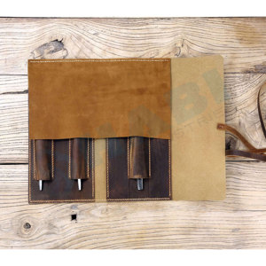 กระเป๋าหนังม้วนสำหรับช่างตัดผมแบบมีสไตล์ที่ใส่อุปกรณ์แต่งผมของขวัญสำหรับช่างทำผม - Product Image 5