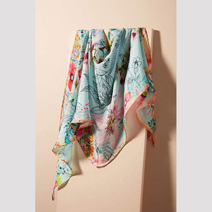 Top Quality Soft Printed Beautiful Handmade Pure <b>Silk</b> <b>Scarves</b> Fancy Latest <b>Scarves</b> and Accessories for Women Girls - Product Image 4