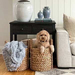 Vente en gros des paniers de plage tressés à la main de grande taille, best-sellers 2023, de qualité supérieure, pour la décoration du salon - Product Image 2