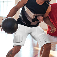 Shorts de football compressifs rembourrés personnalisés pour hommes, 5 coussinets intégrés, respirants, anti-humidité, séchage rapide, UPF 50, tailles adultes et grandes tailles