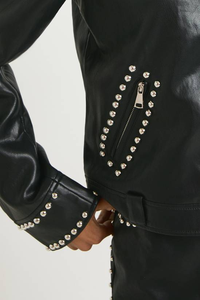 Chaqueta de Motociclista para Mujer, 100% Algodón, Tejida, Impermeable, Transpirable, Estilo Bomber Corto, Invierno - Product Image 6