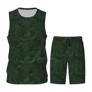 Meilleures ventes de tenues de basketball personnalisées pour hommes, ensembles de style, grande taille, respirant, haute qualité, 100% polyester - Product Image 2