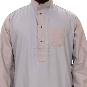 ชุดเดรส jubba แบบอิสลามสำหรับผู้ชายเดรสแขนยาวผ้าคอตตอนเนื้อนุ่มสไตล์ตะวันออกกลางชุดเดรส Jubba ออกแบบโลโก้ได้ตามต้องการ - Product Image 6