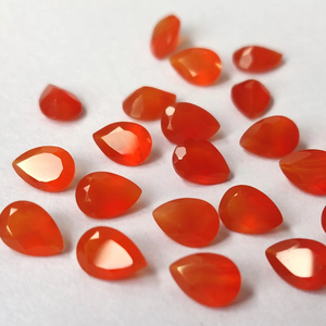 Cornaline orange naturelle poire coupée 4x6mm cornaline orange à facettes en vrac cornaline orange naturelle de qualité supérieure - Product Image 1