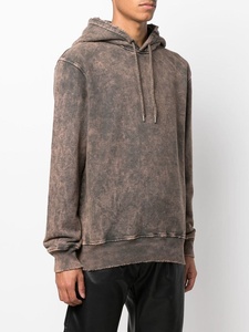 Custom Oem cordón gota hombro pulóver de gran tamaño Vintage ácido lavado desgastado sudaderas con capucha para los hombres - Product Image 2