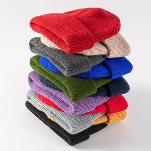 หมวกบีนนี่ถักลายอบอุ่นสำหรับฤดูหนาวหมวกแฟชั่นดีไซน์ใหม่โลโก้ตัวอักษร - Product Image 2