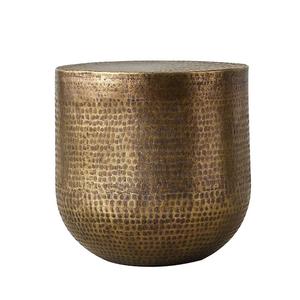 Brass Antique Finished Metal Aluminium Hammered Drum Coffee Table <b>Home</b> Hotel Decoration Living Room <b>Furniture</b> - Product Image 1
